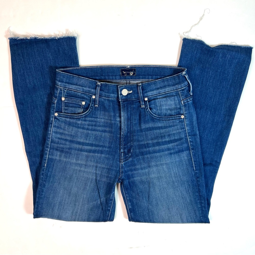 MOTHER Denim The Insider Crop Step Fray Jeans Second Thyme Around Size 27 - Picture 7 of 16